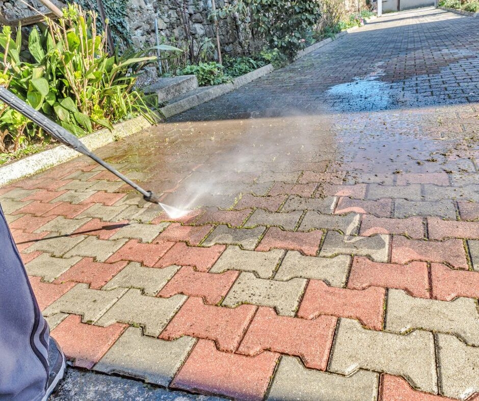 How does the cleaning of tennis courts differ from other surfaces?